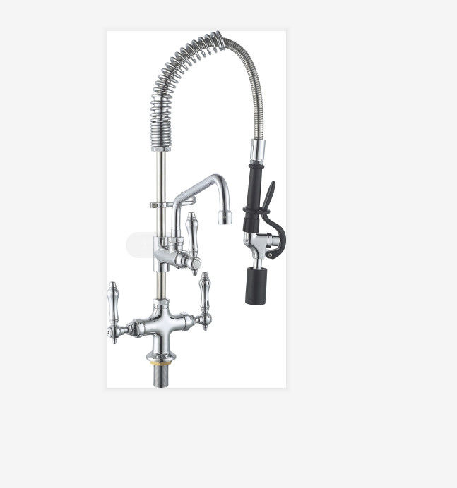 98001MN-2C pré Rinse Kitchen Faucet With Pull en bas de jet fournisseur